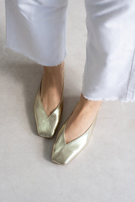 Vaghessa Lumira Altın (GOLD) Slingback Babet