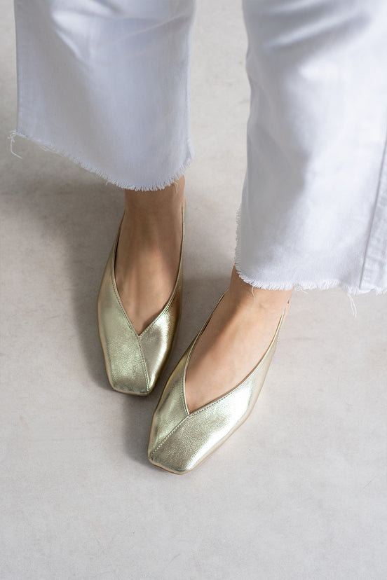 Vaghessa Lumira Altın (GOLD) Slingback Babet